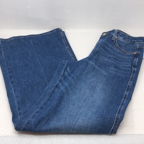 Judy Blue Jean Retro Wide Leg Dark Wash High Rise Blue Denim Size 7/28 - Picture 1 of 14